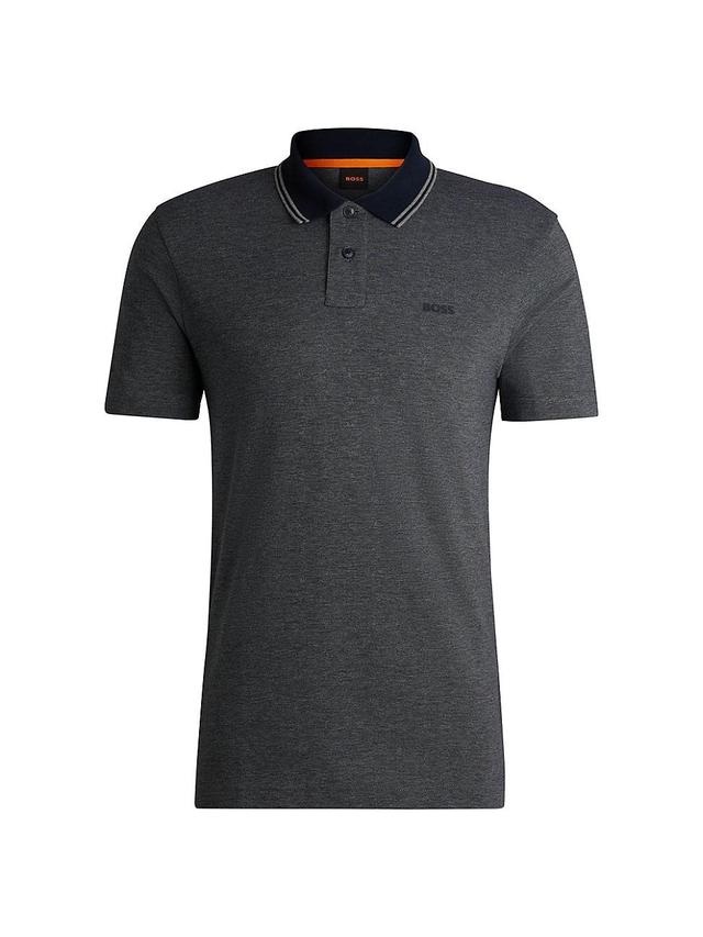 Mens Logo-Print Polo T-Shirt Product Image