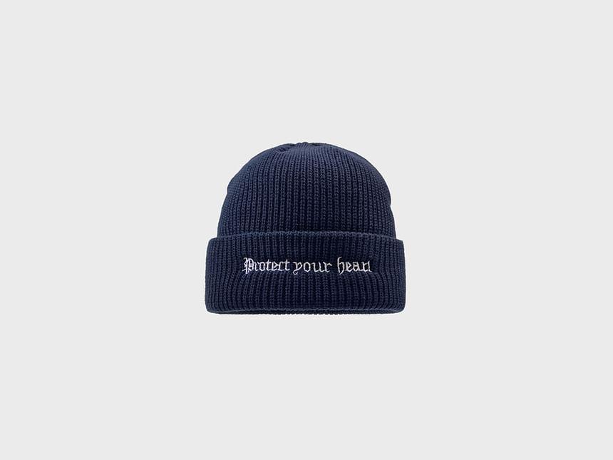 Letter Embroidered Knit Beanie Product Image