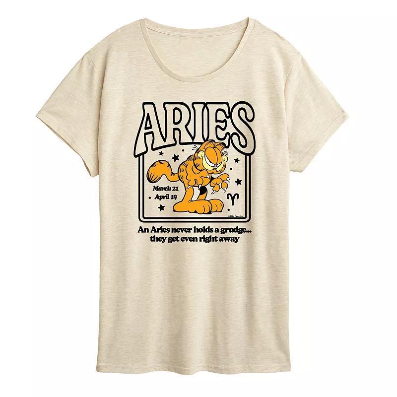 Plus Garfield Aries Graphic Tee, Womens Product Image