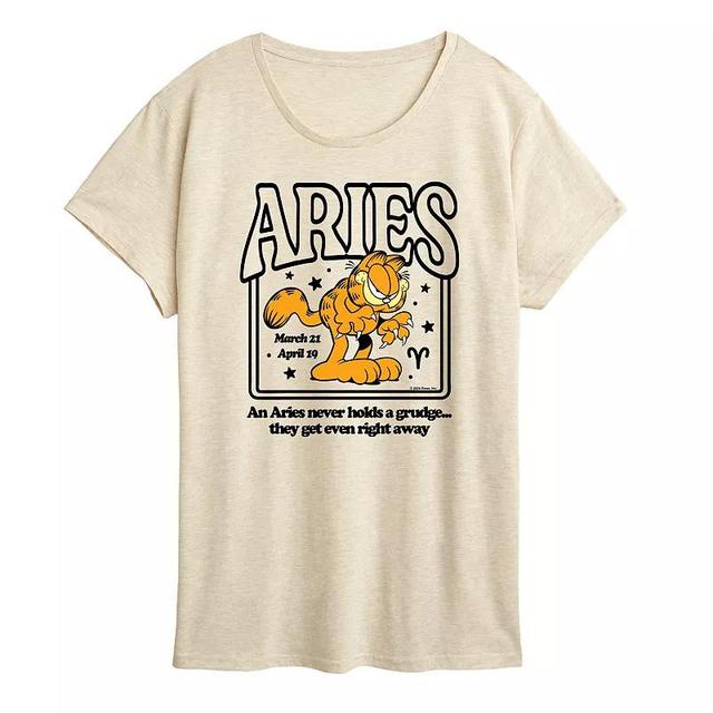 Plus Garfield Aries Graphic Tee, Womens Product Image