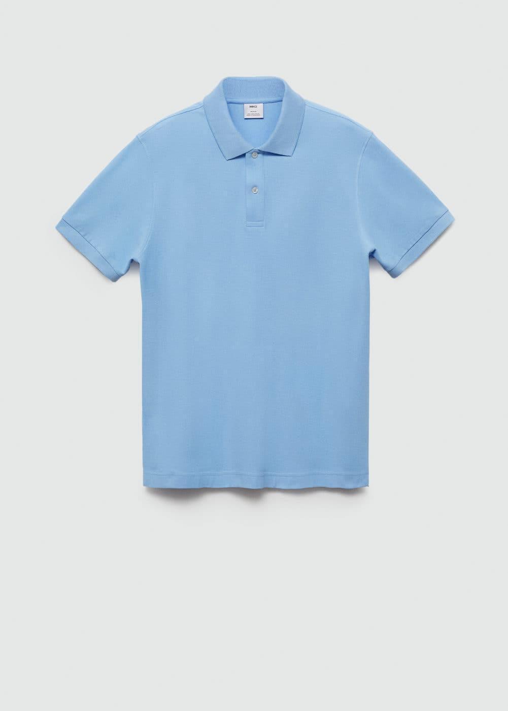 100% cotton pique polo shirt - Men | MANGO USA Product Image