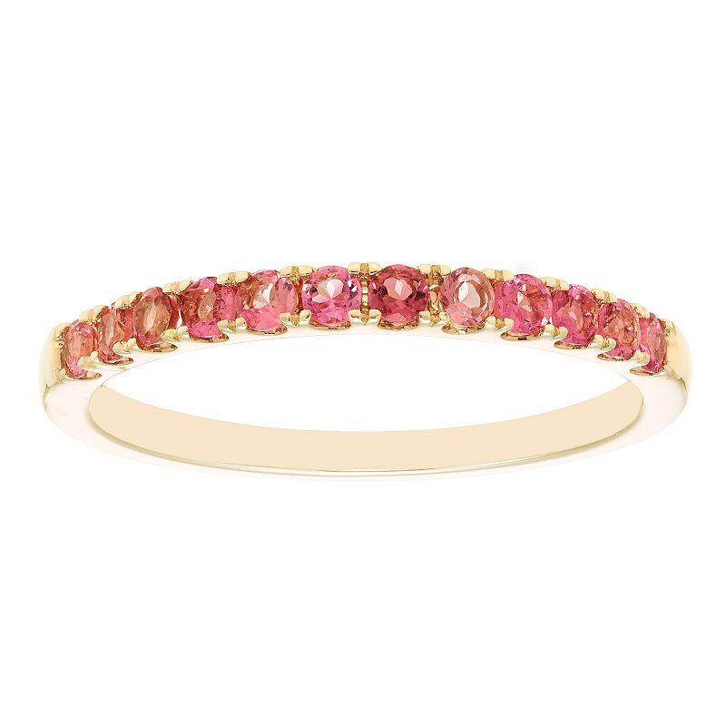 Boston Bay Diamonds 10k Gold Gemstone Stacking Ring, Womens Pink Tourmaline Product Image