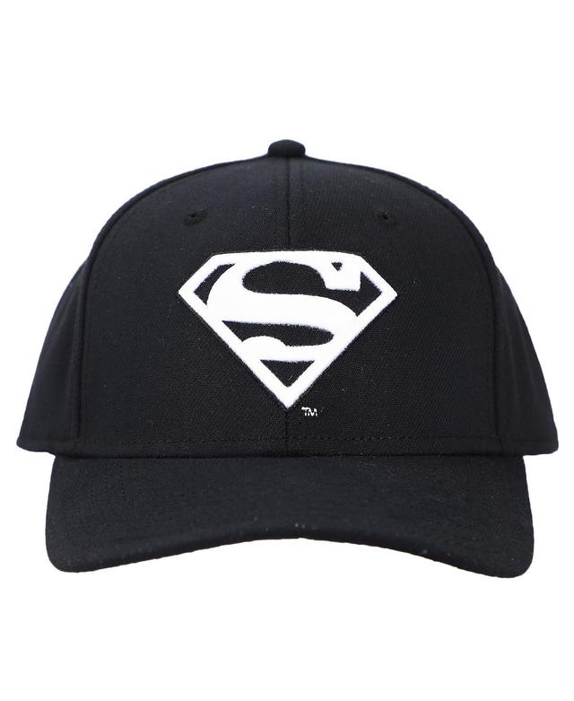 Mens Superman White Logo Snapback Hat Product Image