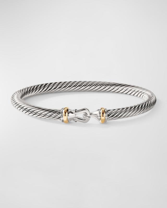 Womens Cable Buckle Bracelet with 18K Yellow Gold/5mm Product Image