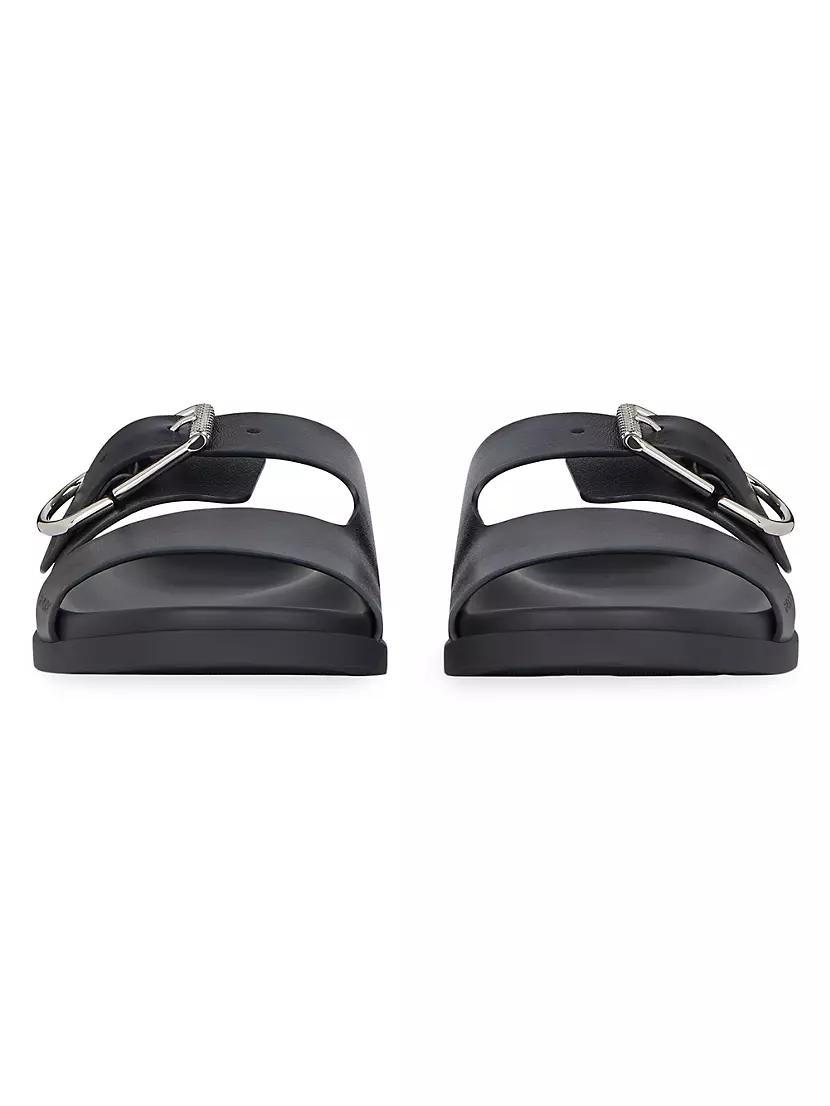 Voyou Flat Sandals in Grained Leather Product Image