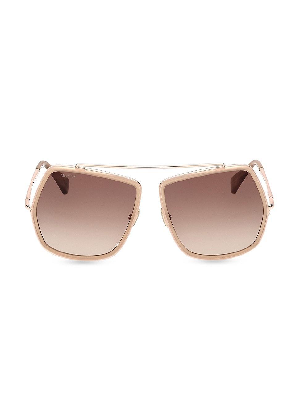 Max Mara 64mm Gradient Oversize Geometric Sunglasses Product Image