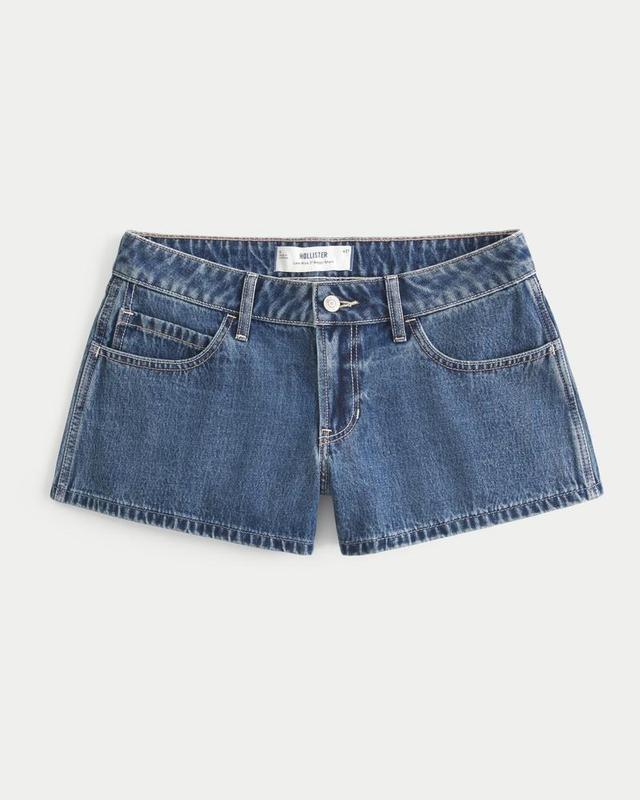 Low-Rise Baggy Denim Shorts 3" Product Image