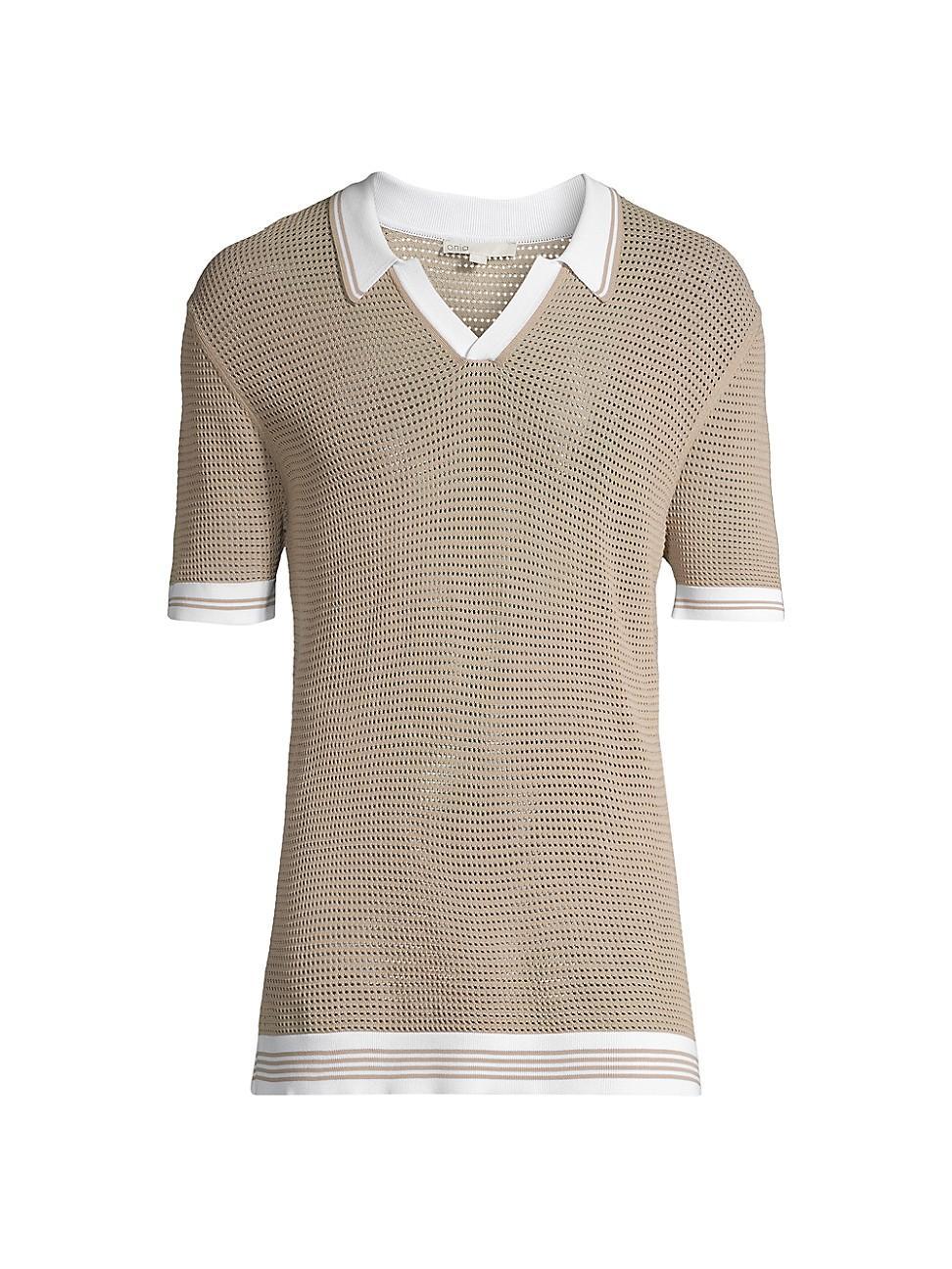 Mens Cotton Knit Polo Shirt Product Image