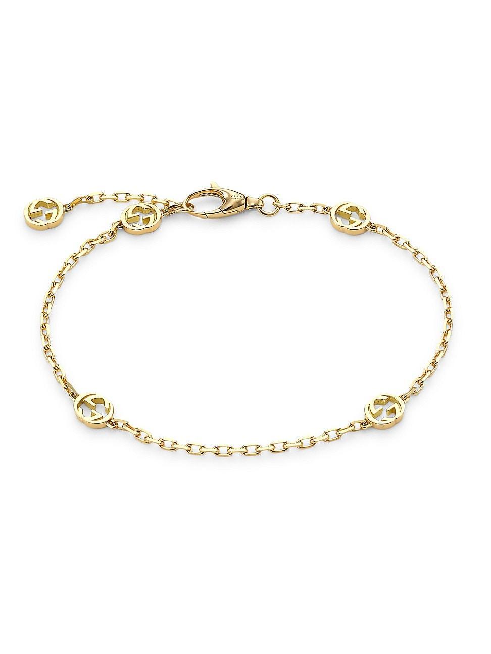 Womens Bracelet With Interlocking G Motif In Yellow Gold Product Image