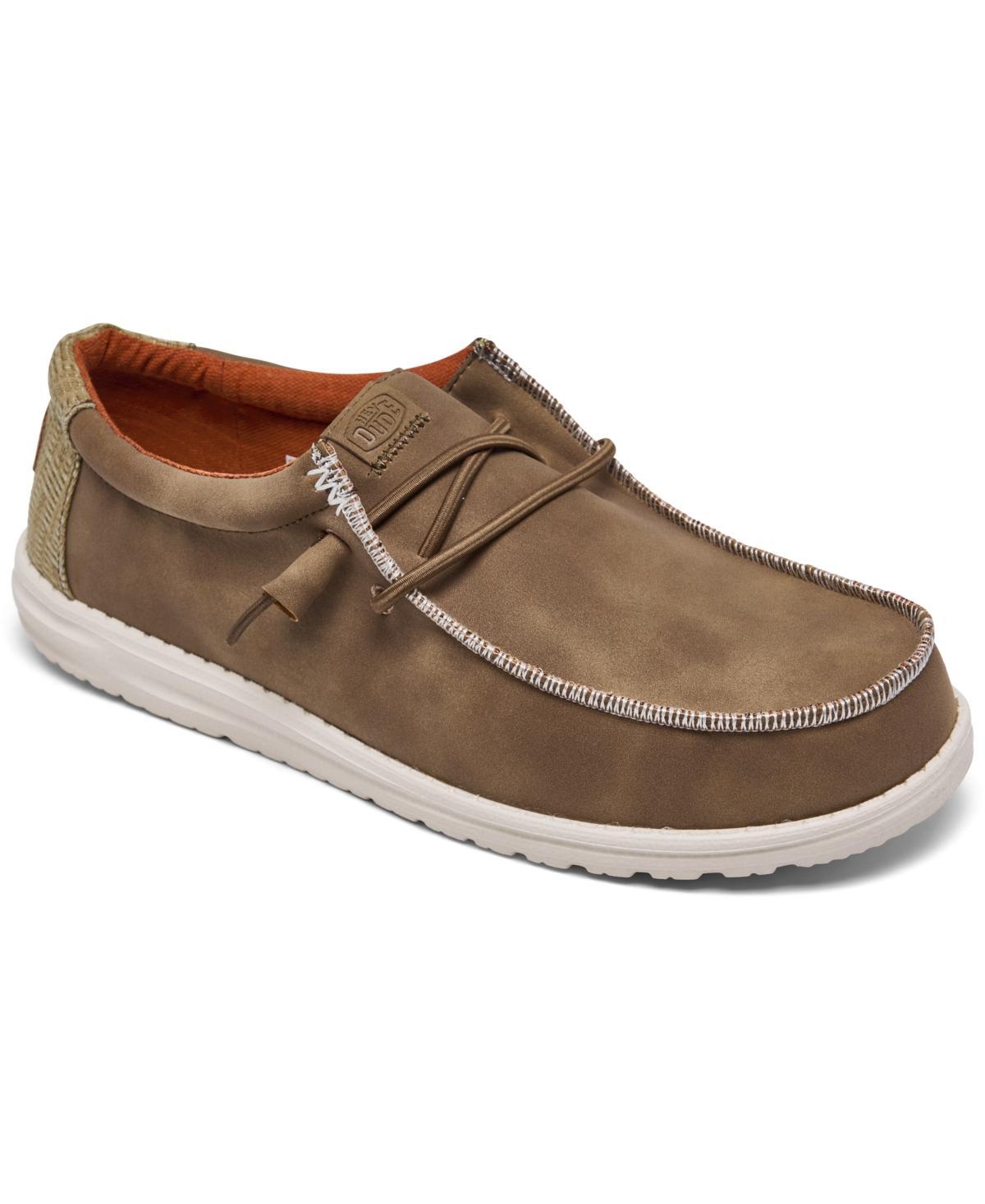 Mens Hey Dude Wally Craft Leather Casual Shoe - Tan Product Image