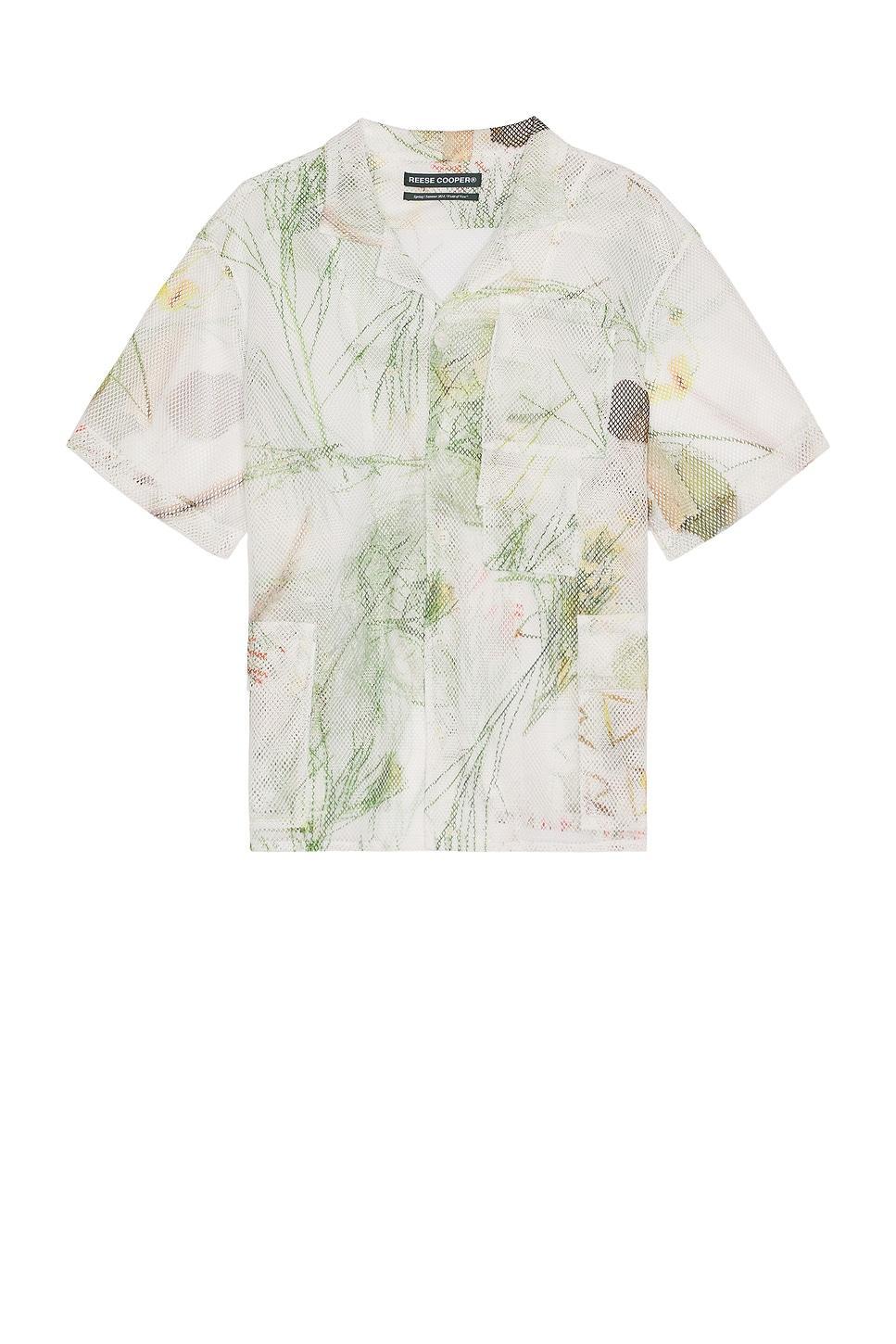 Desert Brush Printed Mesh Short Sleeve Cargo Shirt Product Image