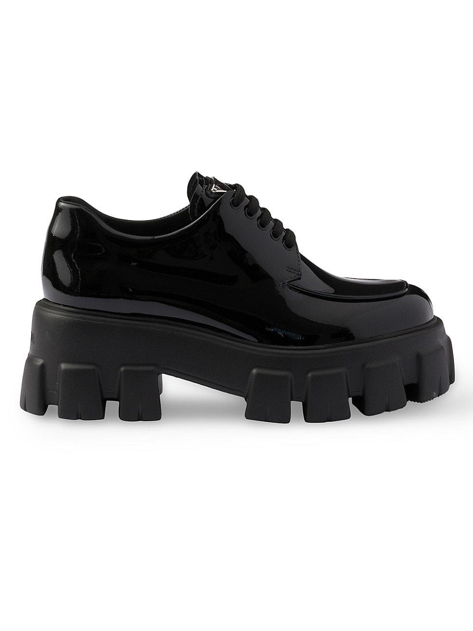 Womens Monolith Patent Leather Lace-Up Shoes Product Image