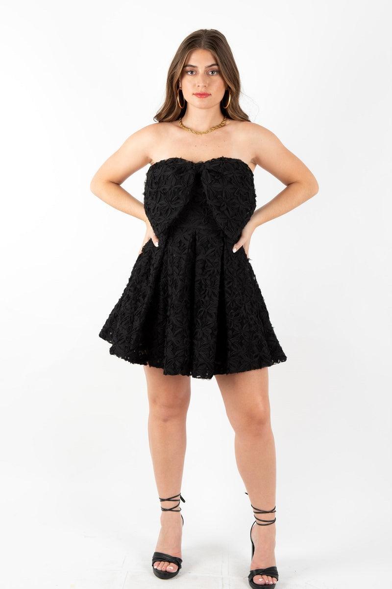 Black Corsage Maribell Dress Product Image