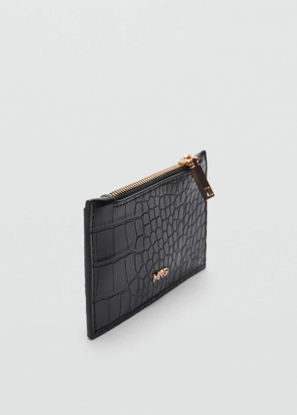 MANGO - Crocodileeffect cardholder - One size - Women Product Image