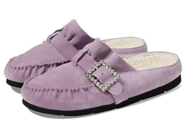 Free People Shearling After Riding Mule (Lavender Suede) Women's Shoes Product Image