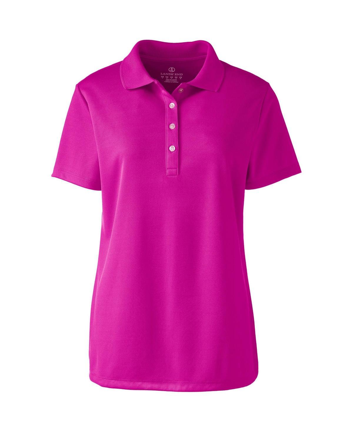 Womens Lands End Short Sleeve Solid Active Polo Shirt Product Image