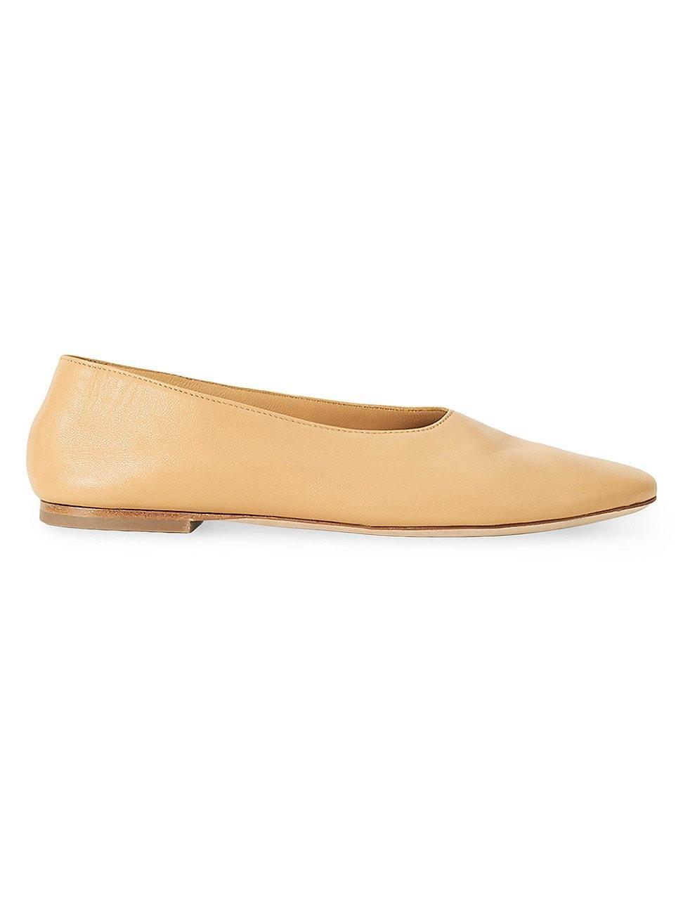 Womens Alba Leather Ballet Flats Product Image