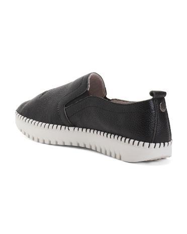 Leather Slip On Perforated Sneakers for Women Product Image