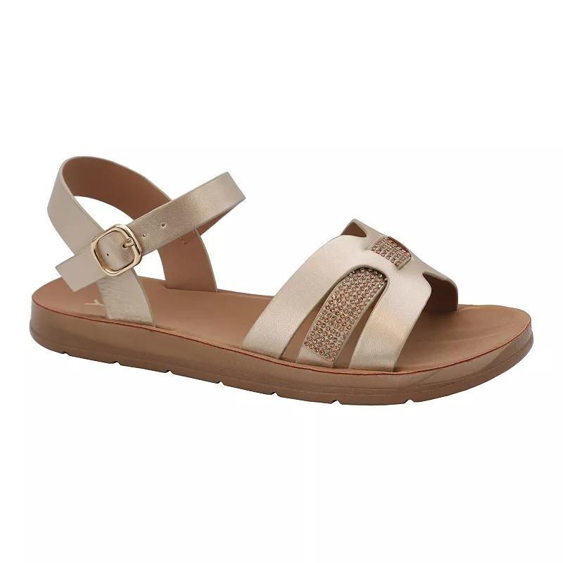 Yoki Ira Womens Open-Toe Crossed Strappy Sandals Product Image