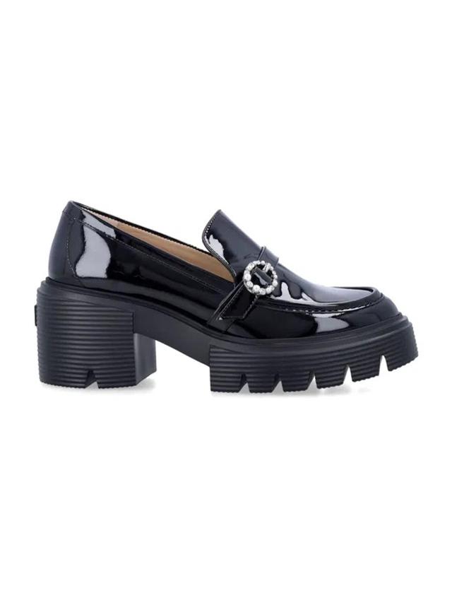 STUART WEITZMAN 60mm Leather Loafers In Black Product Image