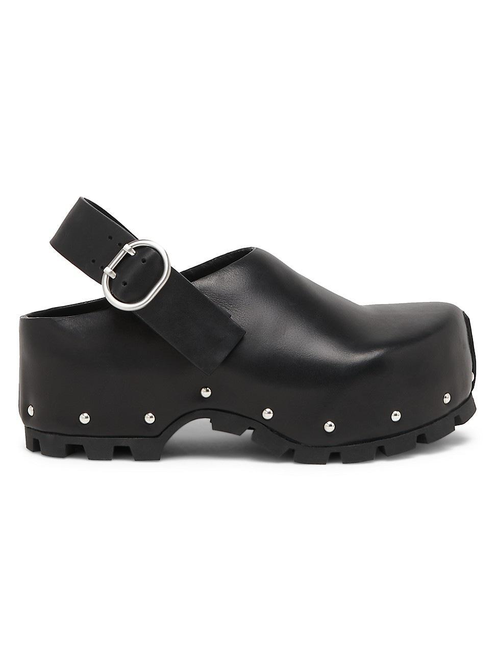 Womens Leather Clogs Product Image