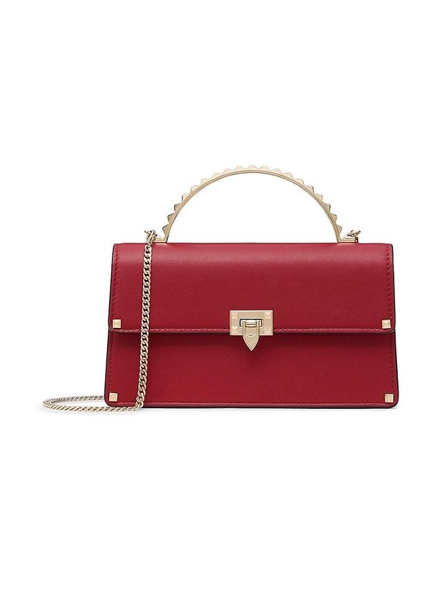 Womens Mini Rockstud Calfskin Top Handle Bag Product Image