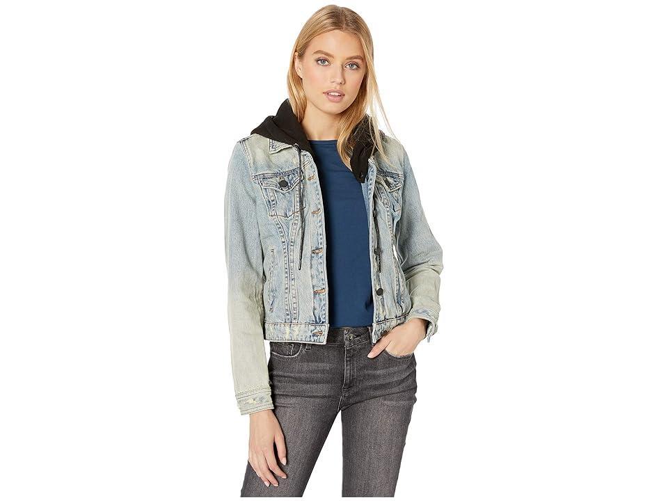 Blank NYC Denim Jacket with Hood in Casual Encounter (Casual Encounter) Women's Coat Product Image