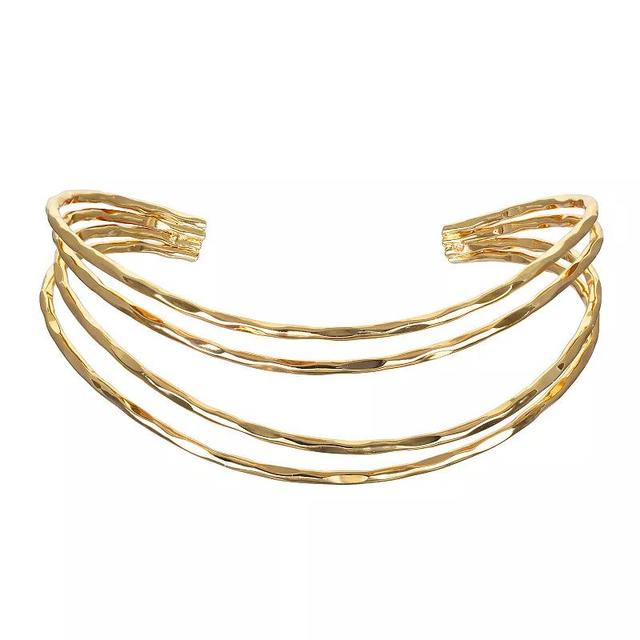 Emberly Texured Metal Cuff Bracelet, Womens, None Product Image