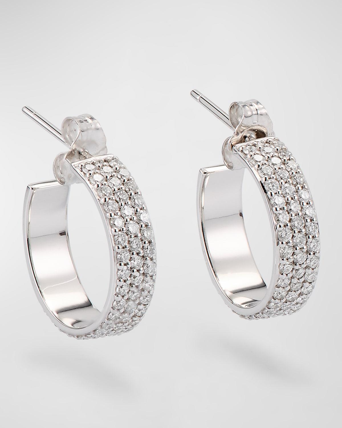 Womens Vanity 14K Yellow Gold & 0.851 TCW Diamond Huggie Hoop Earrings Product Image