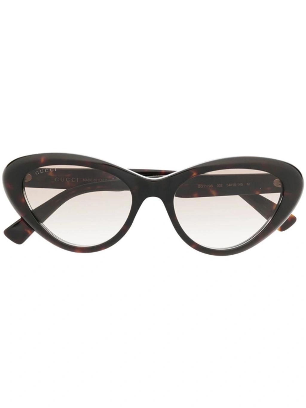 Tortoiseshell-effect Cat-eye Sunglasses In Brown Product Image