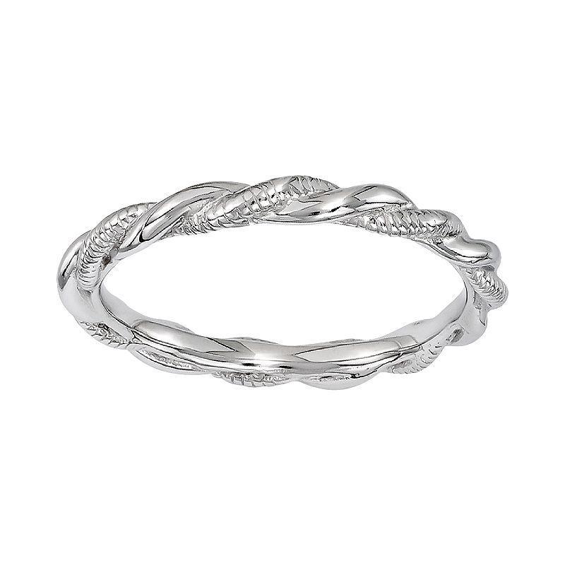 Simply Stacks 2.5mm Sterling Silver Twist Ring - Silver Product Image