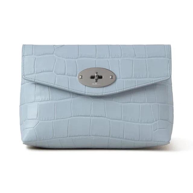 MULBERRY Darley Cosmetic Pouch In Poplin Blue Product Image