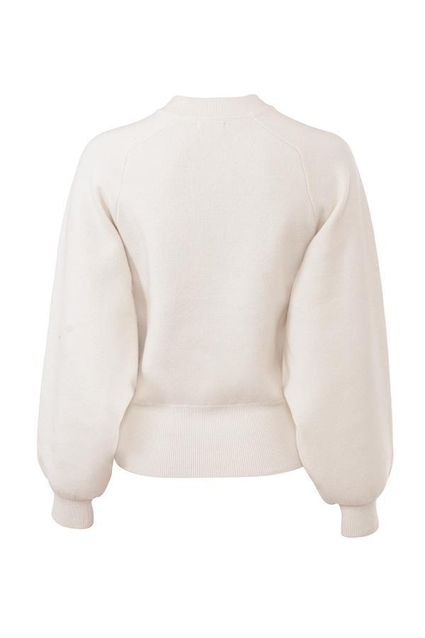 Rosina Cream Wool Cashmere Flounce Mini Skirt Product Image