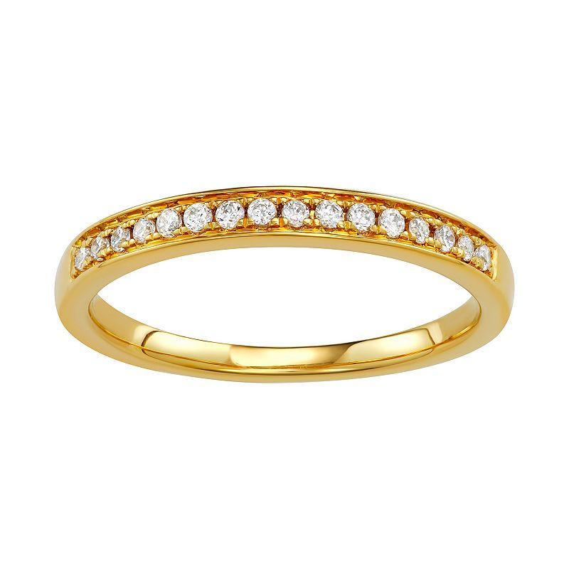 Simply Vera Vera Wang 14k Gold 1/6 Carat T.W. Diamond Wedding Band, Womens White Product Image