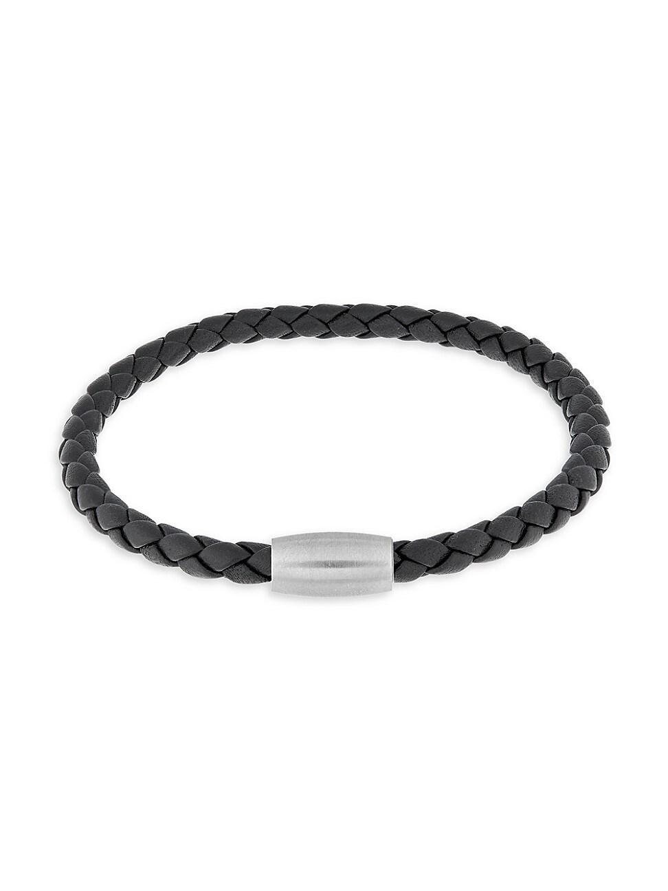 Mens Magnet Clasp Leather Bracelet Product Image