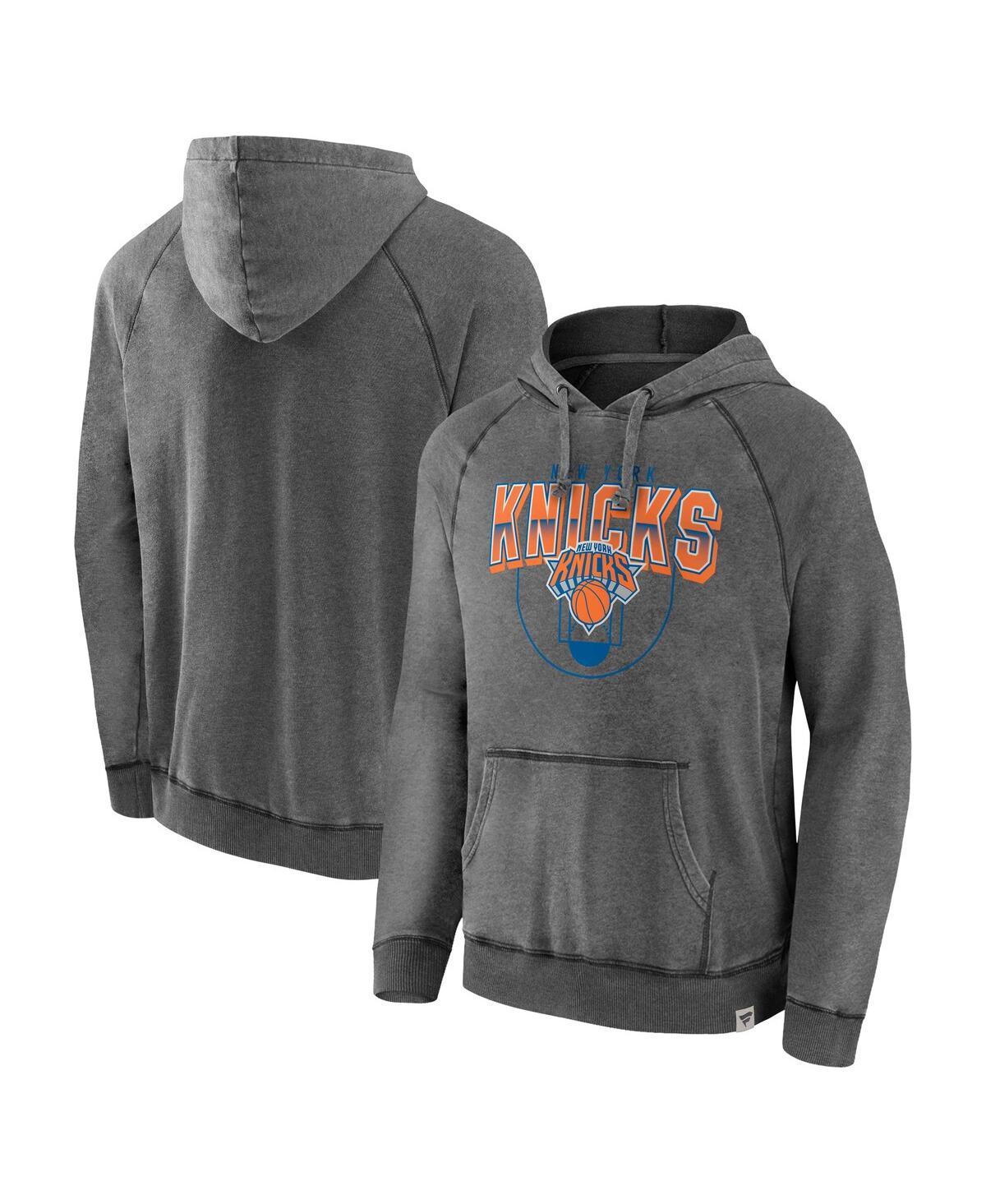 Mens Fanatics Branded Gray New York Knicks Acquisition True Classics Vintage Snow Wash Pullover Hoodie Product Image