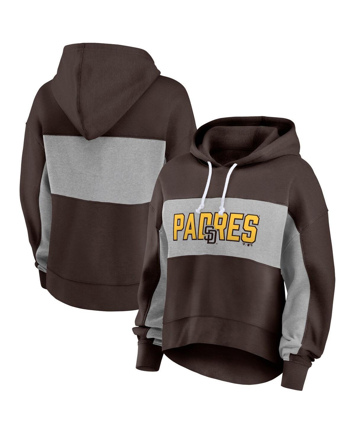 Womens Fanatics Brown San Diego Padres Filled Stat Sheet Pullover Hoodie Product Image