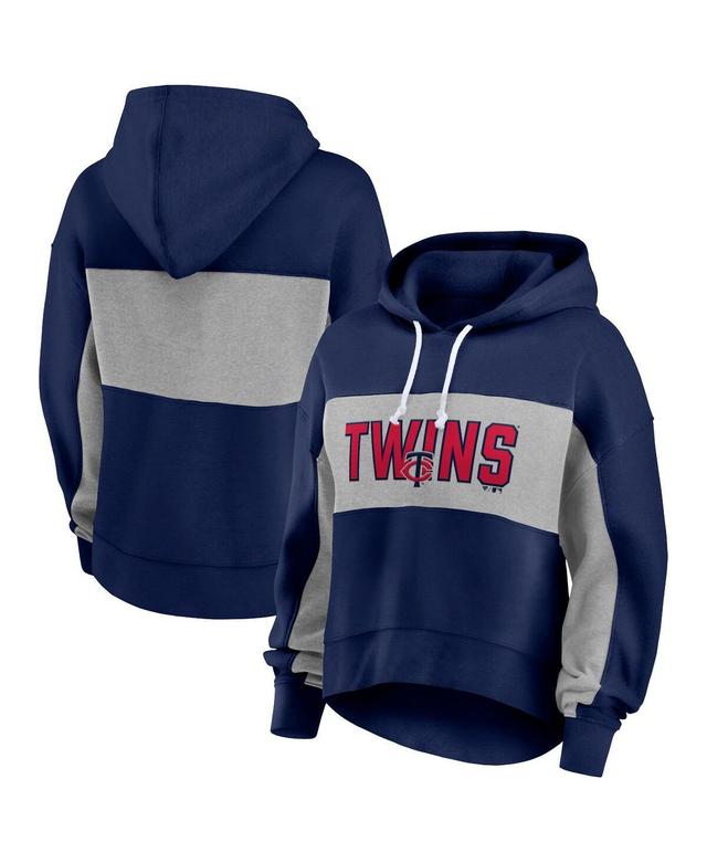 Womens Fanatics Branded Minnesota Twins Filled Stat Sheet Pullover Hoodie Blue Product Image