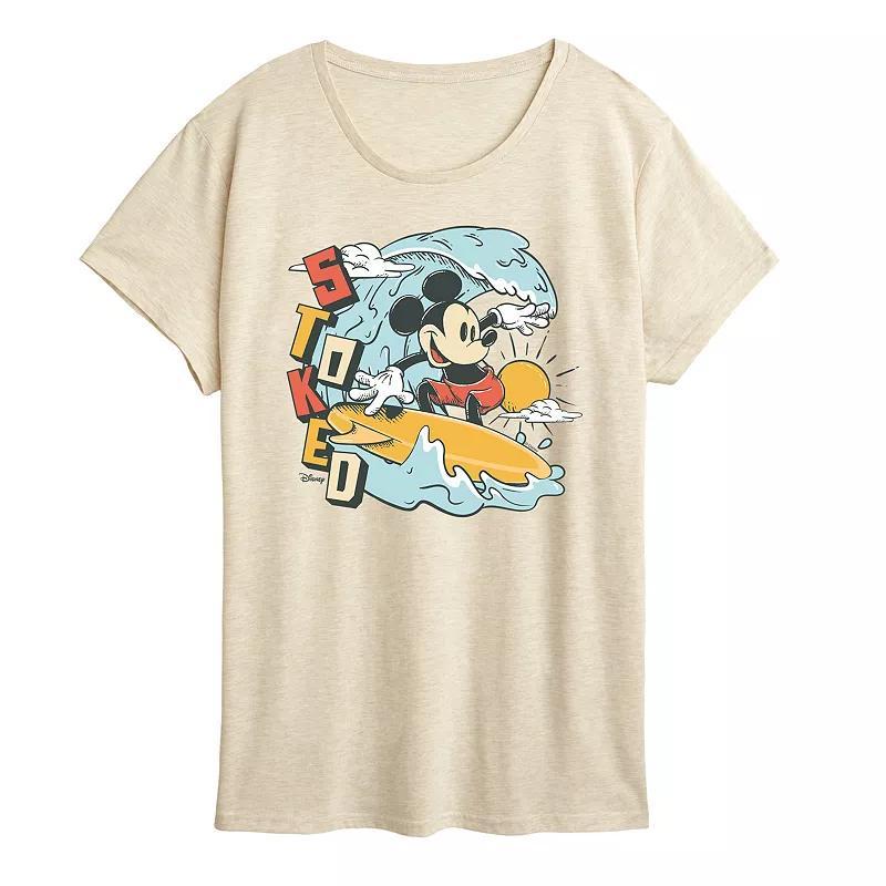 Disneys Mickey Mouse Womens Stoked Graphic Tee Product Image