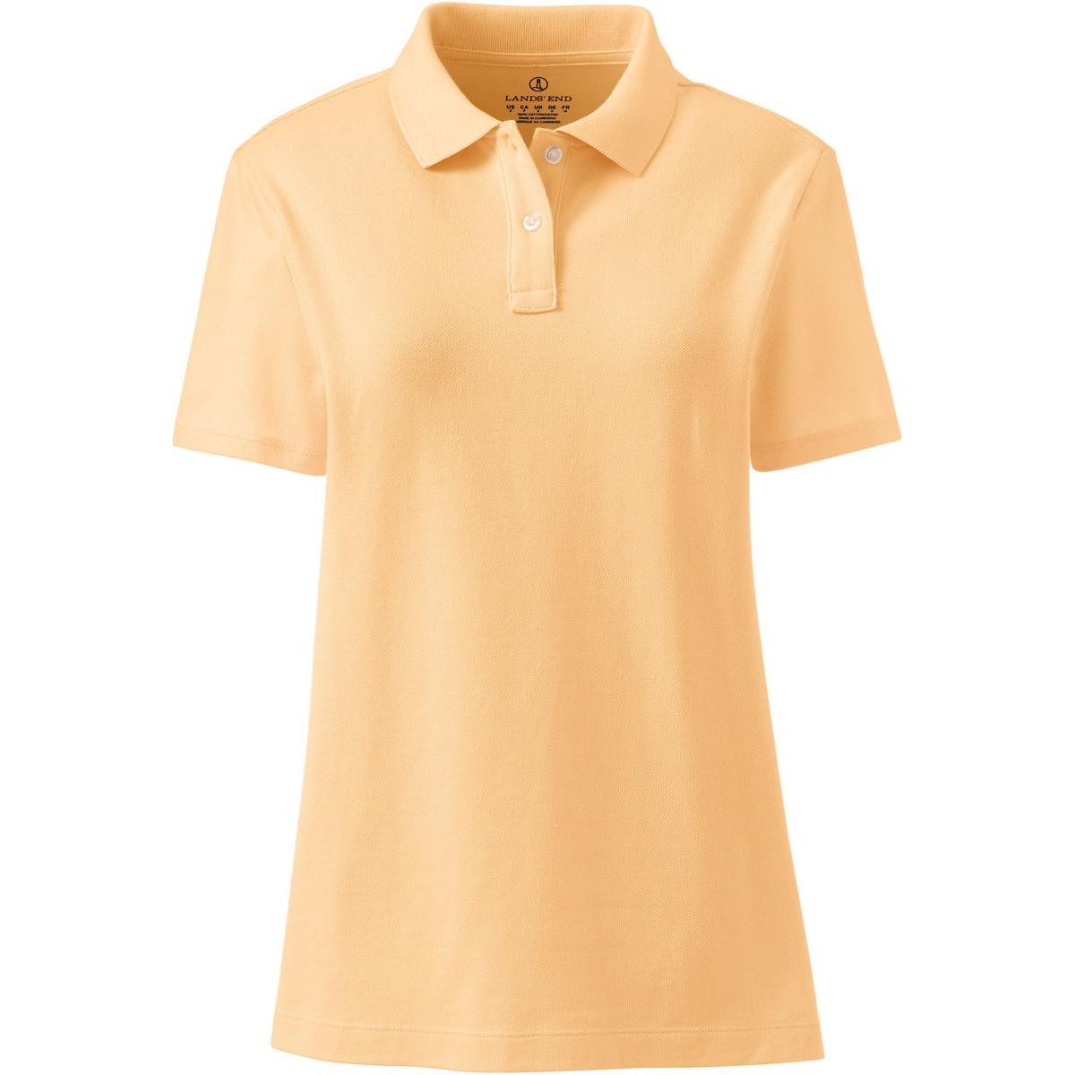 Women's Short Sleeve Feminine Fit Mesh Polo Shirt - Lands' End Product Image