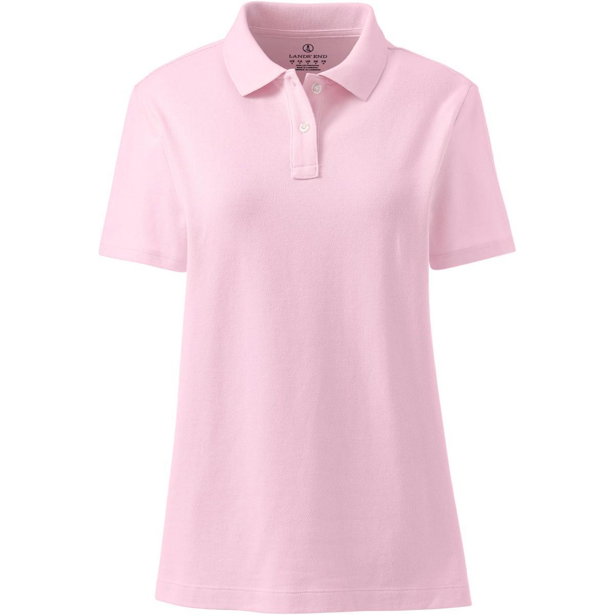 Womens Lands End School Uniform Short Sleeve Mesh Polo Shirt Product Image