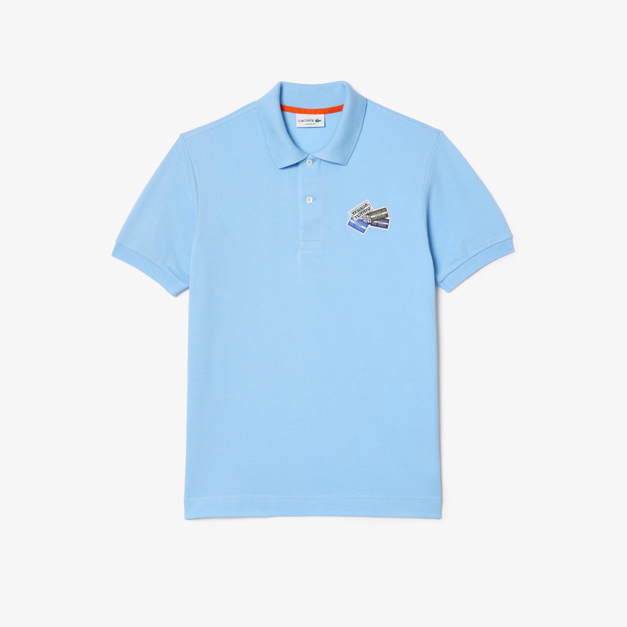 Men's Cotton Piqué L.12.12 Badge Detail Polo Product Image