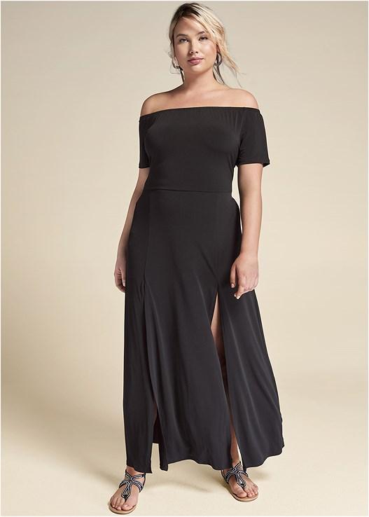 Slit Detail Maxi Dress Product Image