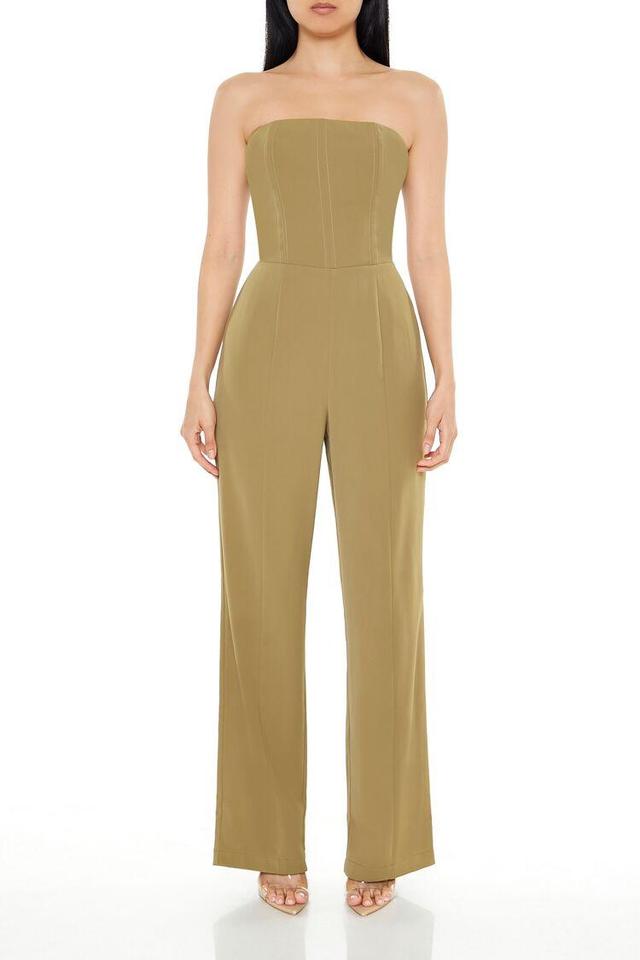 Strapless Straight-Leg Jumpsuit | Forever 21 Product Image