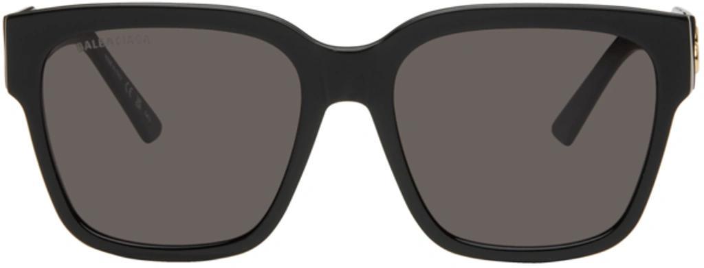 BALENCIAGA Black Square Sunglasses In 001 Black Product Image