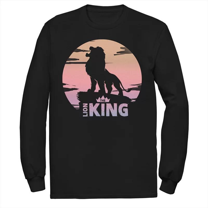 Disneys The Lion King Mens Sunset Crown Round Logo Long Sleeve Tee Product Image