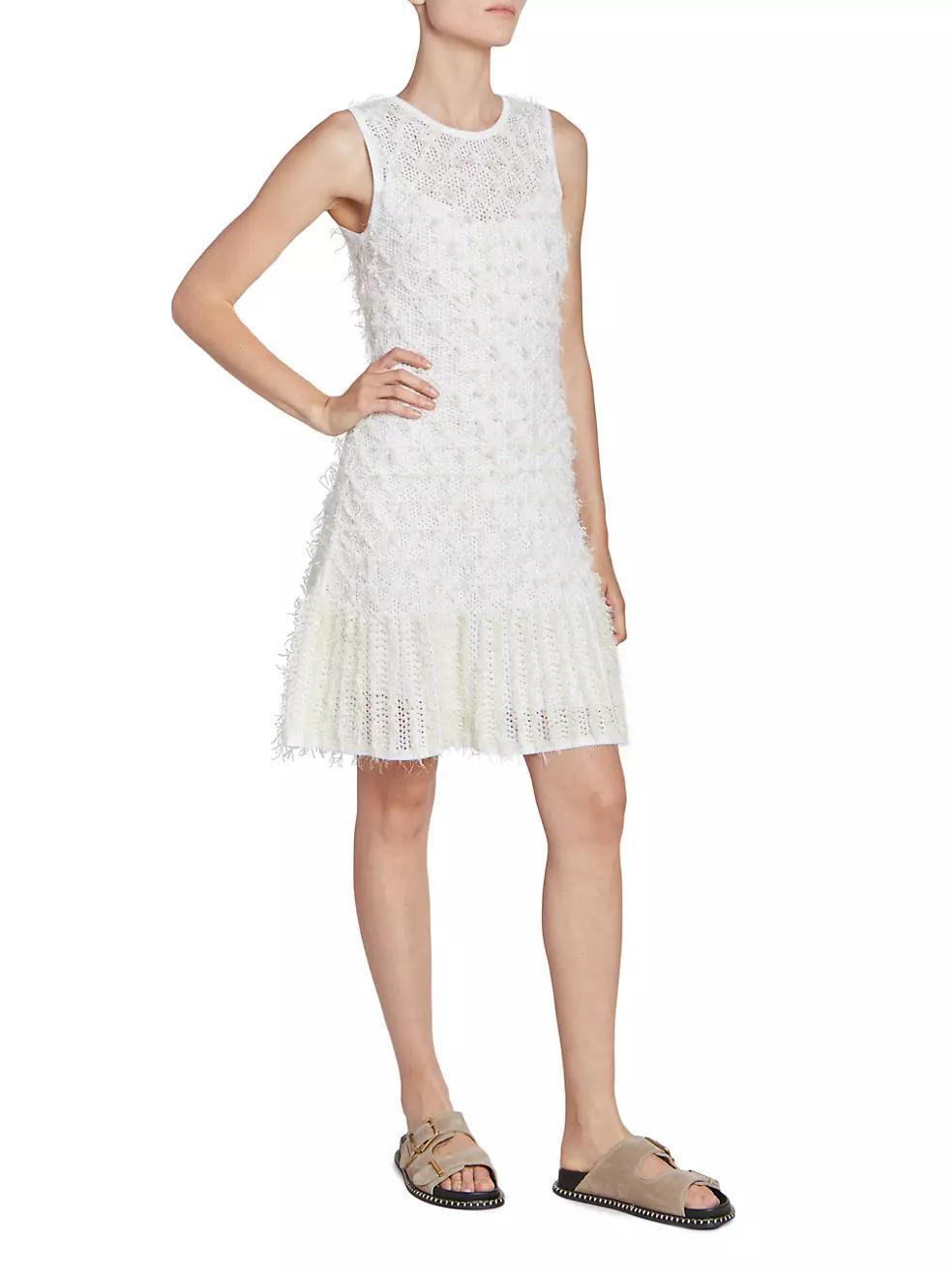 Woven Fringe-Embellished Dress Product Image