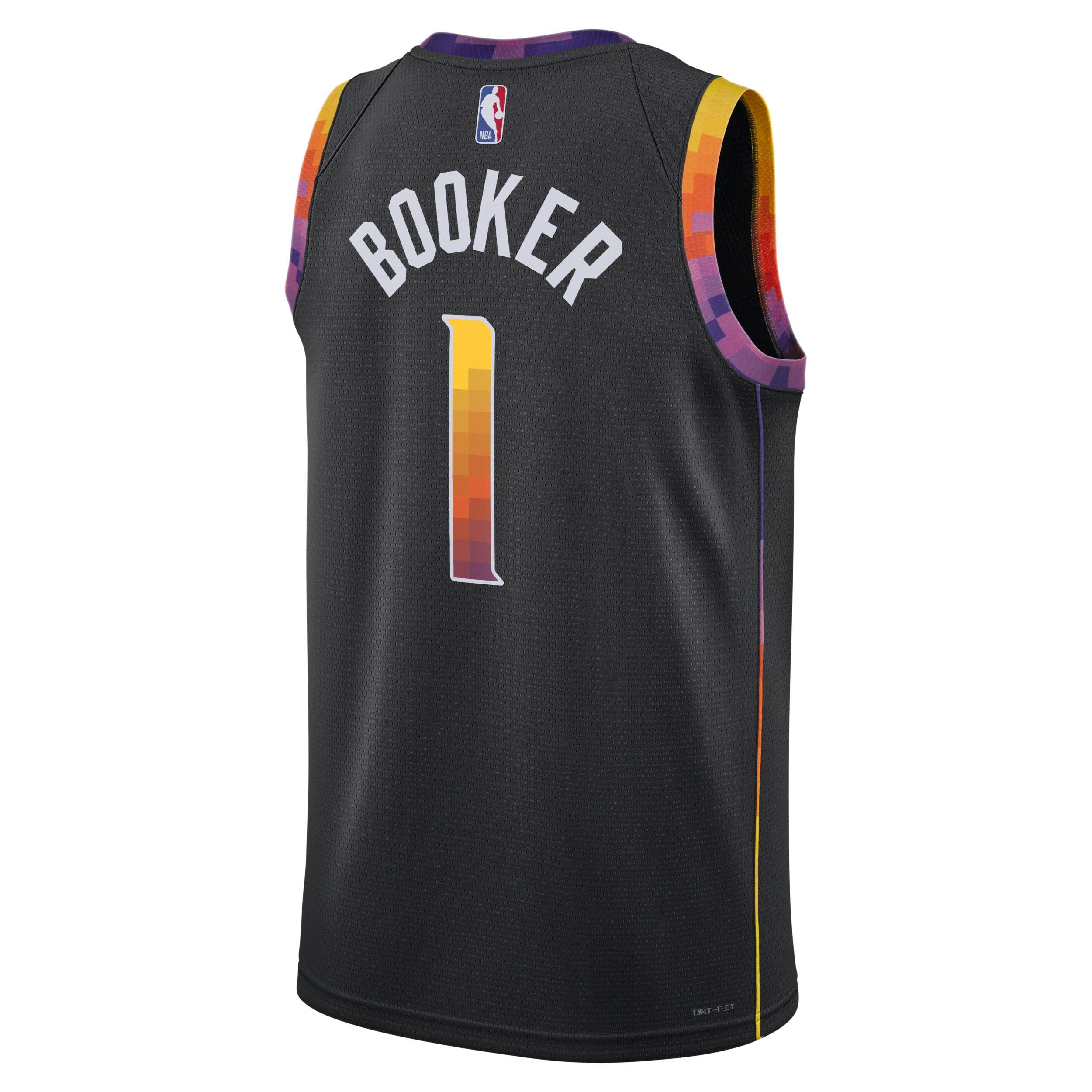 Mens Jordan Devin Booker Black Phoenix Suns Statement Edition Swingman Jersey - Black Product Image