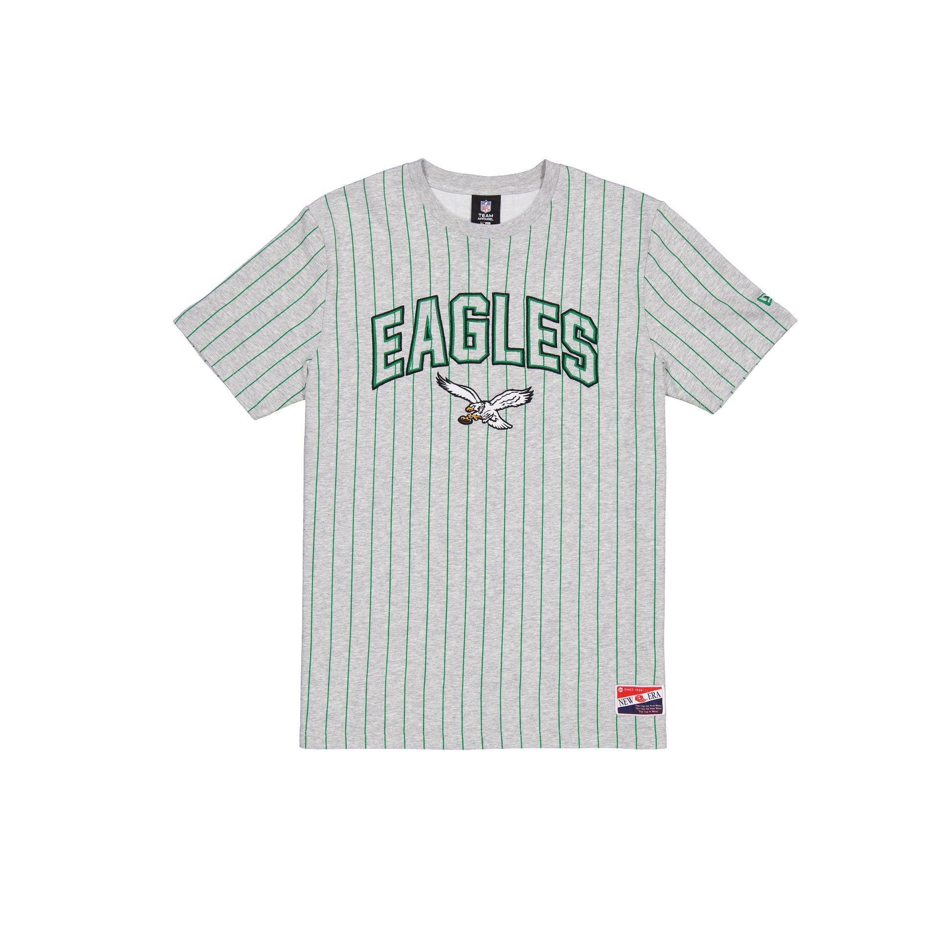 Philadelphia Eagles Throwback Gray Pinstripe T-Shirt Male Product Image