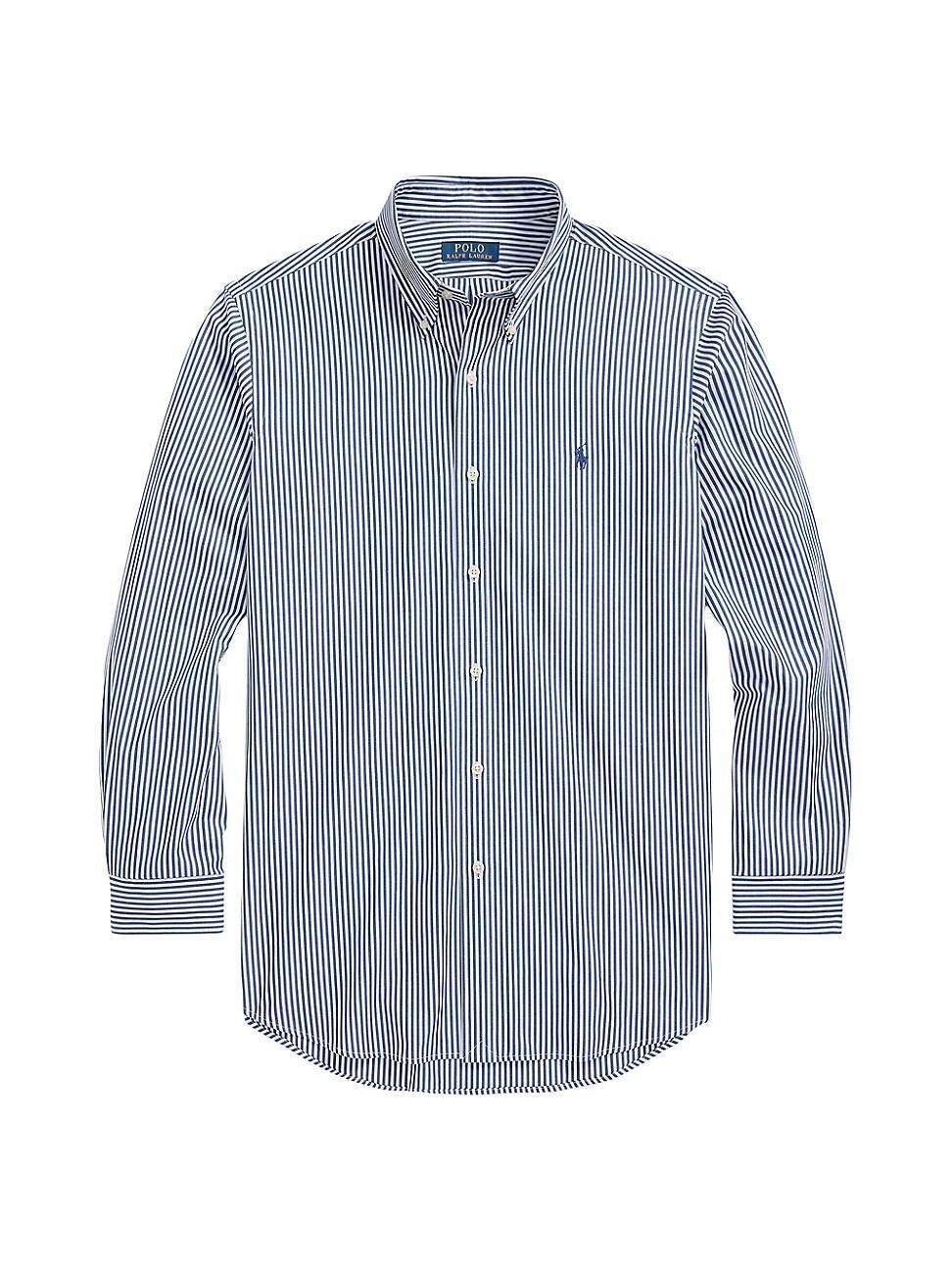 Polo Ralph Lauren Slim Fit Striped Stretch Poplin Long Sleeve Woven Shirt Product Image